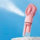 Ручний вентилятор - зволожувач повітря на акумуляторі Humidifying Fan тришвидкісний міні-вентилятор / міні-кондиціонер із розпиленням води, 15.7х6.8 см, рожевий (103945197) - зображення 8
