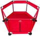 Дитячий манеж Malatec 126×109×65.5 см зі сталевим каркасом, тканиною Oxford 210D, сітчастими стінками, навантаженням до 50 кг, складаною конструкцією червоний - изображение 2