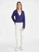 Кардиган вязаный женский Colin's CL1065260PRP XS Purple (8683197802125) - изображение 3