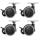 Набор мебельных колёс Parkside HG13445 с тормозами 40 мм 8 шт Black-Grey (3_08575) - изображение 3