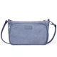 Сумка жіноча кросбоді мессенджер через плече з довгим ремінцем на три відділення з натуральної замші й шкіри флотар повсякденна вечірня Tavinchi CH-001LBL-Y Блакитний - зображення 1