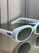 Солнцезащитные очки Ray-Ban RB4441D белые, синяя линза, овальные, женские, унисекс, - изображение 3