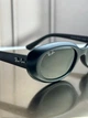 Сонцезахисні окуляри Ray-Ban RB4441D чорні матові, зелена лінза, овальні, жіночі, унісекс, - зображення 3