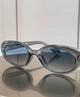 Солнцезащитные очки Ray-Ban RB4441D прозрачные серые, серо-зеленый градиент, овальные, женские, унисекс, - изображение 8