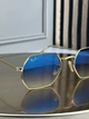Солнцезащитные очки Ray-Ban RB3556 N Octagonal золото, голубая градиентная линза, восьмиугольные, унисекс, - изображение 3