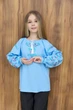 Блакитна вишиванка для дівчиники "Веснянка" 2048 PanyankaVyshyvanka 158-164 - изображение 7