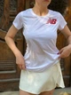 Біла жіноча футболка New Balance спортивна легка дихаюча для залу бігу Розмір XS - зображення 2
