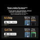 Корпус для внешнего SSD-накопителя Acasis M.2 NVMe/SATA с двумя протоколами USB 3.2 Gen2 20 Гбит/с, совместимый с Thunderbolt, для Apple iPhone 17. - изображение 4