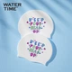 Шапочка для плавания WATERTIME силиконовая с принтом увеличенного размера, для взрослых и детей, KP - изображение 4