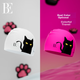 Новая взрослая плавательная шапочка BALNEAIRE Little Black Cat/Meow Star Series 2025 с принтом, BYM076, цвет «ягодный розовый». - изображение 8