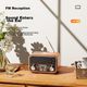 Bluetooth-колонка BIAZE с беспроводной зарядкой для телефона, ретро-дизайн под дерево, мини, с радио - изображение 8
