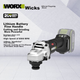 Шлифмашина угловая WORX WU806.9 аккумуляторная 20 В бесщеточная, без аккумулятора - изображение 4