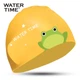 Шапочка WATERTIME для плавания детская силиконовая с защитой ушей, желтая с лягушонком - изображение 4
