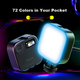 Комплект настільного заповнюючого світла Ulanzi U60 RGB (чорний), магнітне повнокольорове заповнююче світло, портативний кишеньковий світлодіодний портативний фотоліхтар з двома температурами для прямої трансляції з камери та смартфона - зображення 6
