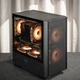 Корпус для настольного компьютера Aigo Yufeng JV19 черного цвета, формат Mini MATX (сетчатая вентиляция/боковая панель из закаленного стекла/система водяного охлаждения 240 мм) - изображение 3