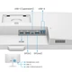 TFT 31.5" BenQ GW3290QT, IPS, 2K QHD, 75Hz, HDMI, DP, USB-C, HAS, Pivot, колонки, білий (9H.LLHLA.TBE) - зображення 8