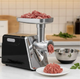 Электрическая шнековая мясорубка Hoffmans HM-280 2000 Вт с реверсом, тремя решётками, ножом из нержавеющей стали и насадкой для домашних колбас - изображение 8