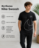 Чоловіча футболка Nike Swoosh чорна — літня бавовняна Найк 100% бавовна, розмір XL - зображення 3