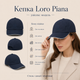 Кепка Loro Piana темно-синяя унисекс - бейсболка Лоро Пиана с вышивкой, эластичной вставкой и бирками - изображение 3