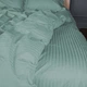 Простирадло Satin Stripe 30-0015 Green Wave 150*220 - зображення 1