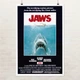 Постер Челюсти, Jaws (1975), акула, культовое кино, A3 42×28 см (id7341) - изображение 1