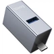 Переходник HUB Hoco HB54A 3in1 (Type-C to 2xUSB2.0+USB3.0) Metal grey - изображение 3
