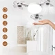Світлодіодна LED лампа-вентилятор на стелю 2 в 1 з цоколем E27, пультом ДК, 3 режимами освітлення та 3 швидкостями обертання Енергозберігаючий світильник з охолодженням для дому, кухні, спальні, офісу, дачі та інших приміщень - зображення 7