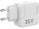 Ładowarka sieciowa Maxximus MX Burst GaN PD 2x USB-C 35 W + kabel PD 20W USB-C/Lightning White (5901313561095) - obraz 1