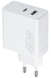 Ładowarka sieciowa Maxlife PD QC MXTC-07-45AC 1x USB-C 1x USB 45W White (5900495081087) - obraz 1