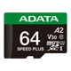 Карта пам'яті ADATA 64GB microSD class 10 UHS-I U3 V30 A2 Speed Plus (UD64GUI3V30A2SP-RA1) ADATA UD64GUI3V30A2SP-RA1 1051131 - зображення 2