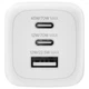 Зарядний пристрій Belkin 2xUSB-C + 1xUSB PD70W PPS GaN white (WCH018HQWH) Belkin WCH018HQWH 1054008 - зображення 8