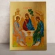 Писаная греческая икона Святая Троица (Ветхозаватная) 25×32,6 см - изображение 1