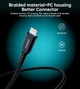 Кабель USB 3.1 Type-C M-Lightning M, 1.8м, чорний, 20W, MFi PD, обплетення, чорний Choetech - изображение 5