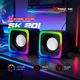 Акустична система 2.0 XTRIKE ME SK-201, 6Вт LED USB+3,5мм чорна - изображение 4
