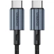 Кабель Choetech USB 2.0 Type-C M to Type-C M 1.2м 60W в оплетке Black (XCC-1014) - изображение 1