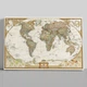 Интерьерная картина Географическая карта мира (англ), World Map, 71×106 см (id1208) - изображение 1