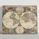 Интерьерная картина Древняя карта Земли 1658, Earth Ancient Map, интерьерный декор, 60×75 см (id3038) - изображение 1