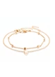 Браслет женский на ногу двойной с подвеской сердечко Fashion Jewelry Золотистый 22302 - изображение 2