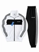 Весняно-осінньо-літній Спортивний костюм Adidas, чоловічий, кофта-штани, білий, розмір XL - изображение 1