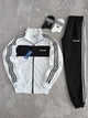 Весняно-осінньо-літній Спортивний костюм Adidas, чоловічий, кофта-штани, білий, розмір XL - изображение 3