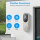 Умный беспроводной WiFi видеозвонок 1080P: AI обнаружение людей, ночное видение, двусторонняя связь, аккумулят - изображение 5