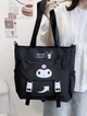 Женская подростковая сумка шоппер через плечо для школы Куроми Kuromi Sanrio Hello Kitty геншен, манги, Мелоди аниме черный (AN)32335 - изображение 3