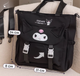 Женская подростковая сумка шоппер через плечо для школы Куроми Kuromi Sanrio Hello Kitty геншен, манги, Мелоди аниме черный (AN)32335 - изображение 4