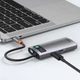 USB-хаб Baseus Multifunctional Metal Gleam 4-in-1 (CAHUB-CY0G) - зображення 11