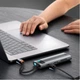 USB-хаб Baseus Metal Gleam Multifunctional 7-in-1 USB-C to 2xUSB-A/2xUSB-C/HDMI/SD/TF Grey (WKWG020113) - зображення 14