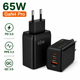 Зарядний пристрій GaN4 65W USB-C PD 3.0; PPS 3.3 USB-A QC3.0 - изображение 1