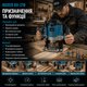 Фрезер ручной BOXER BX219 2100 Вт погружной электрический фрезер 22000 об мин глубина фрезерования 55 мм цанги 6 и 8 мм - изображение 4