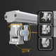 Настенный кронштейн для проектора CINE Heavy-Duty, прикроватная подставка, подходит для проекторов XGIMI RSpro3 H6, Dangbei X5, Hisense C1, Jianuo Fengmi, настенное крепление PH36. - изображение 6