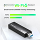 Бездротовий мережевий адаптер TP-LINK AX3000 WiFi 6 Gigabit USB для настільних комп'ютерів, версія XDN9000 без драйверів, дводіапазонний WiFi-приймач 5G, WiFi-передавач для комп'ютерів та ноутбуків - зображення 5