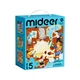 Головоломка MiDeer Advanced Puzzle, для раннего развития малышей, крупные бумажные детали, уровень 5 - «Прекрасный выставочный зал» (версия с сумкой для хранения), подарок для детей. - изображение 5